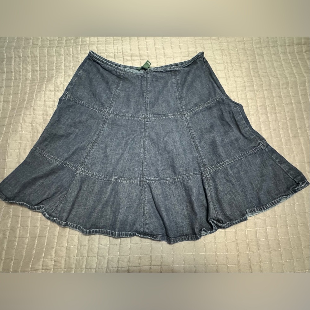 LRL jeans co denim skirt